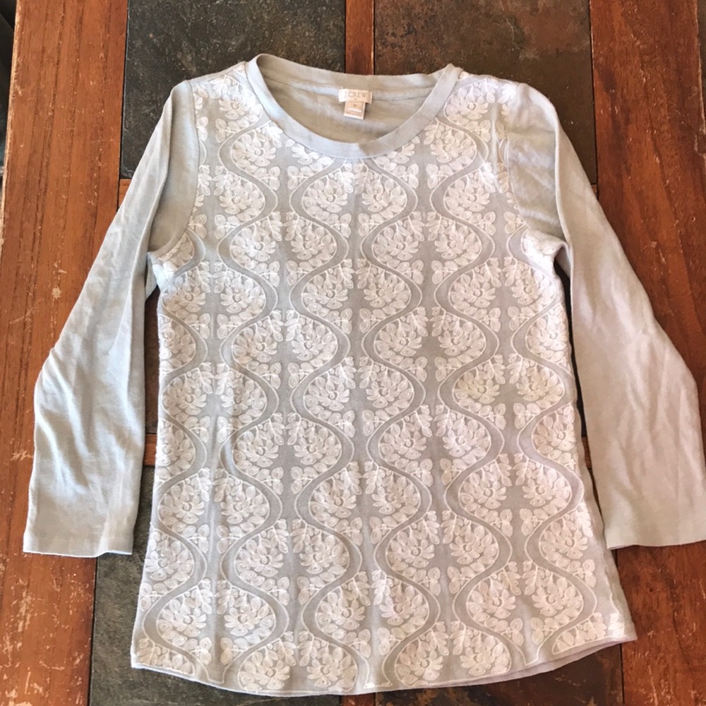 Jcrew embroidered top